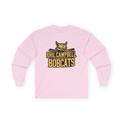 Adult Long Sleeve Tee \ Phil Campbell Bobcats \ PCB2