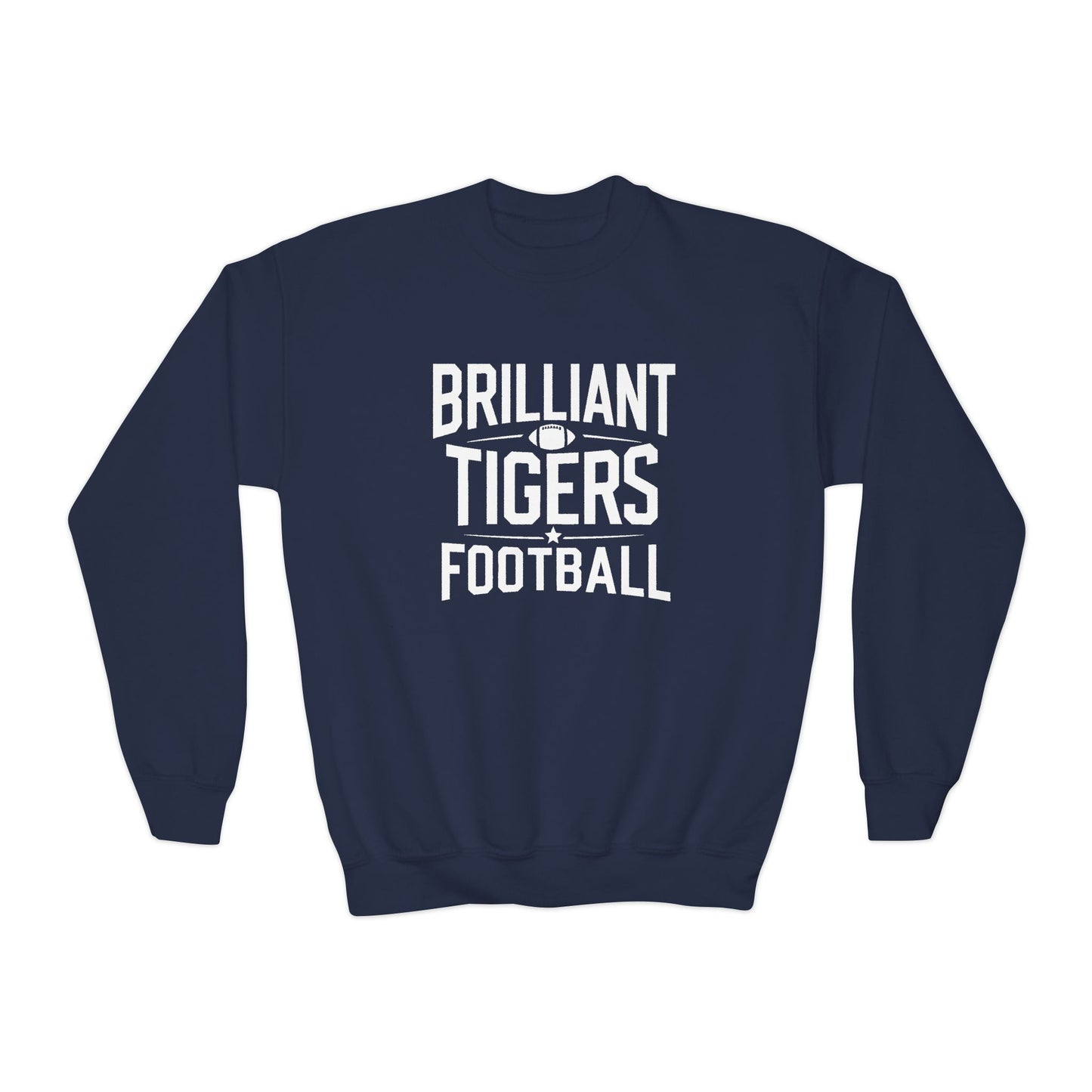 Youth Crewneck Sweatshirt \ Brilliant Tigers Football \ BTF1