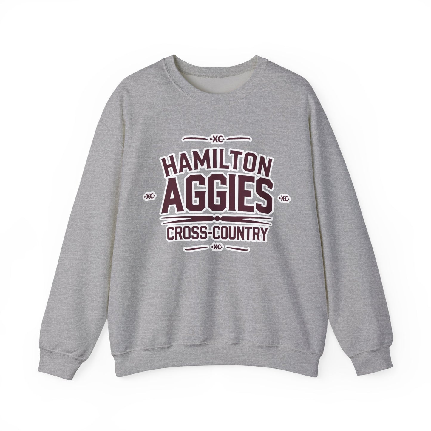 Adult Crewneck Sweatshirt \ Hamilton Aggies Cross-Country \ HCC1