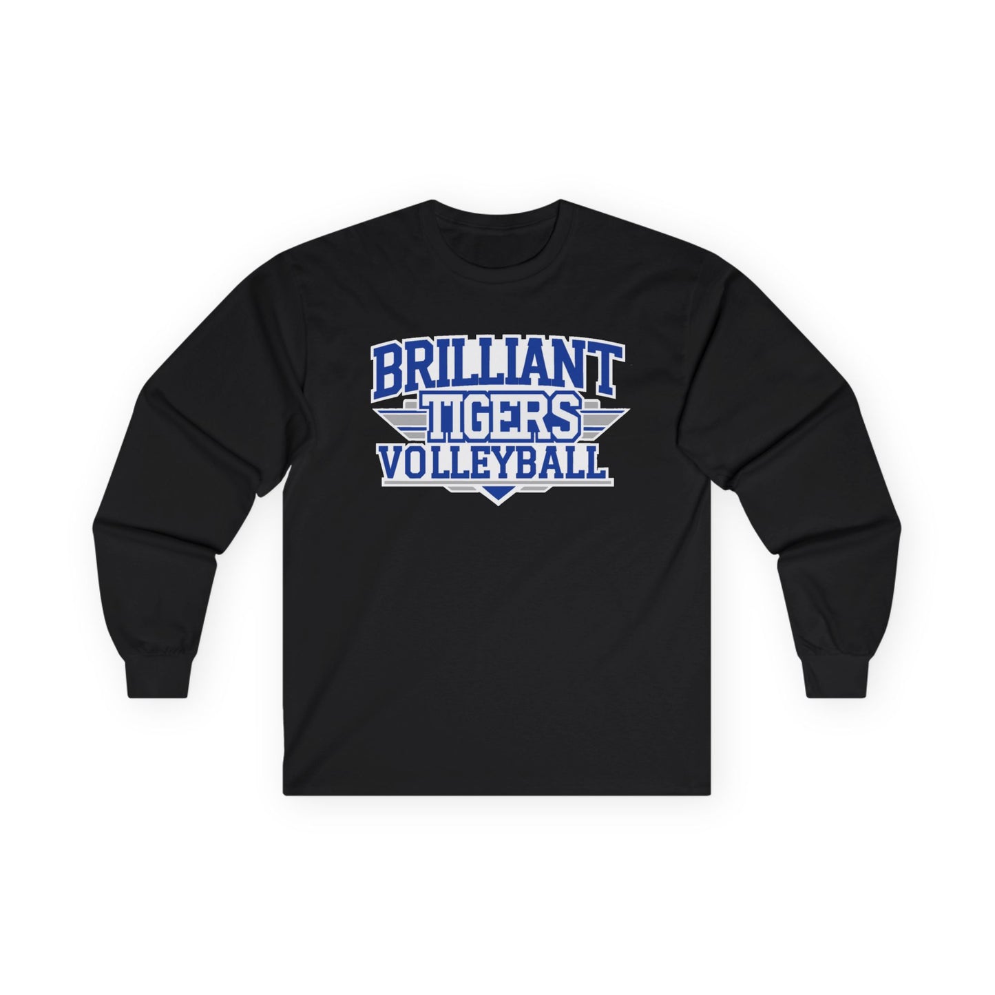 Adult Long Sleeve Tee \ Brilliant Tigers Volleyball \ BTV2