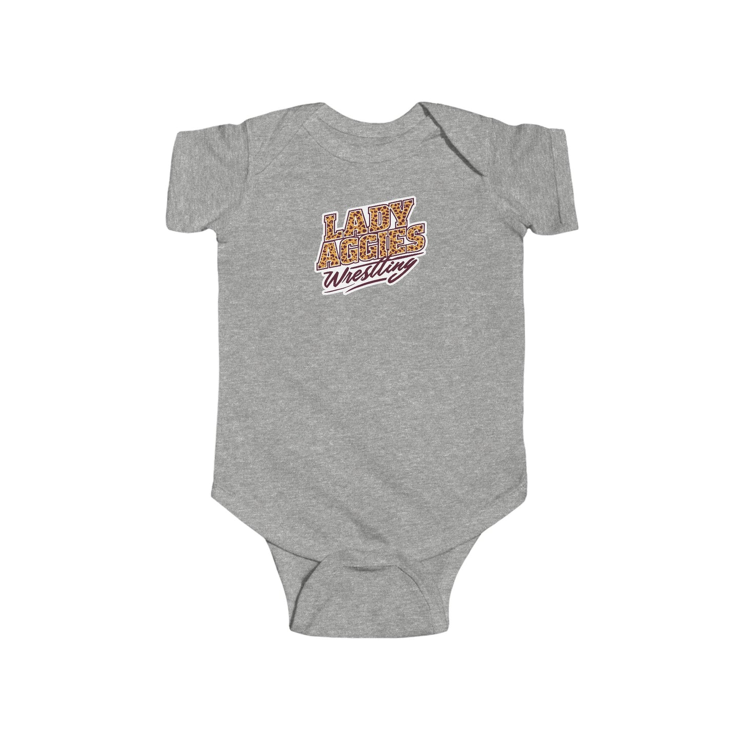 Short Sleeve Baby Bodysuit \ Hamilton Aggies Wrestling \ HAWG3
