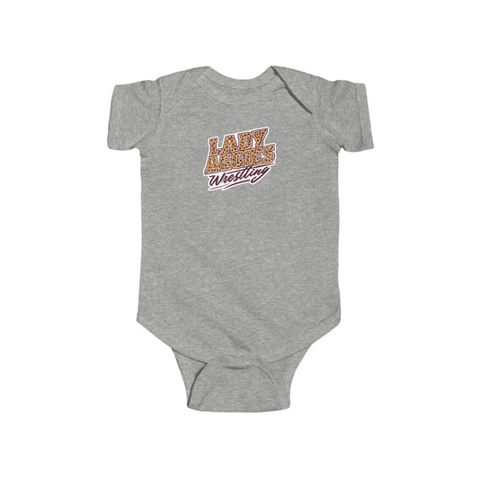 Short Sleeve Baby Bodysuit \ Hamilton Aggies Wrestling \ HAWG3