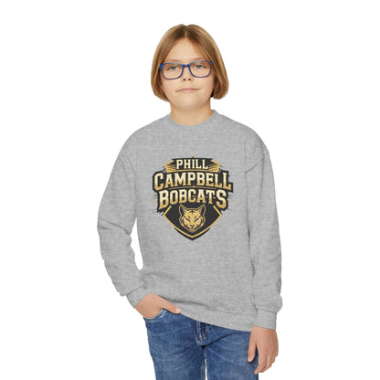 Youth Crewneck Sweatshirt \ Phill Campbell Bobcats \ PCB1