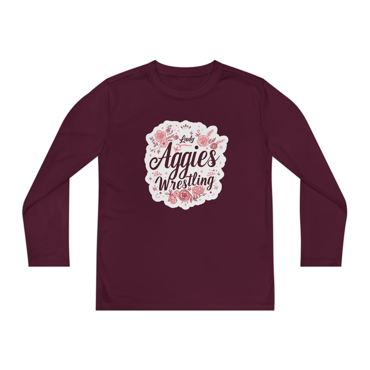 Youth Long Sleeve Shirt \ Hamilton Aggies Wrestling \ HAWG1