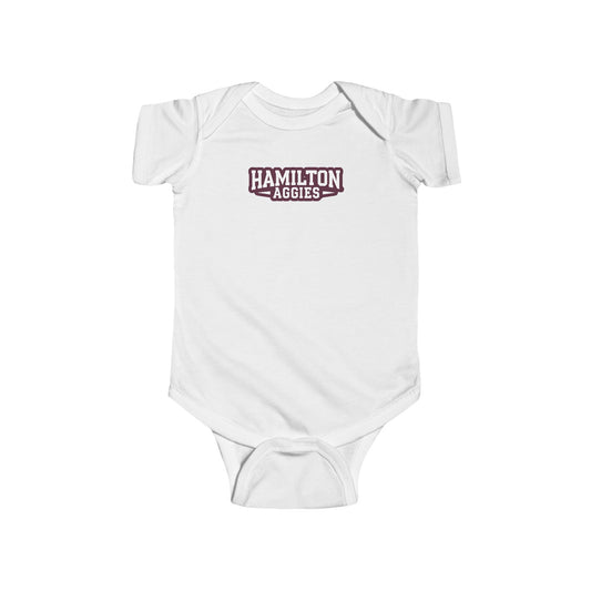 Short Sleeve Baby Bodysuit \ Hamilton Aggies \ HA3