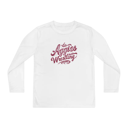 Youth Long Sleeve Tee \ Hamilton Aggies Wrestling \ HAWG2
