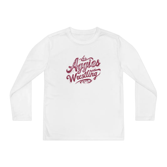 Youth Long Sleeve Tee \ Hamilton Aggies Wrestling \ HAWG2