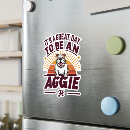 Kiss-Cut Vinyl Decal \ It's a Great Day to be an Aggie! \ GDA2