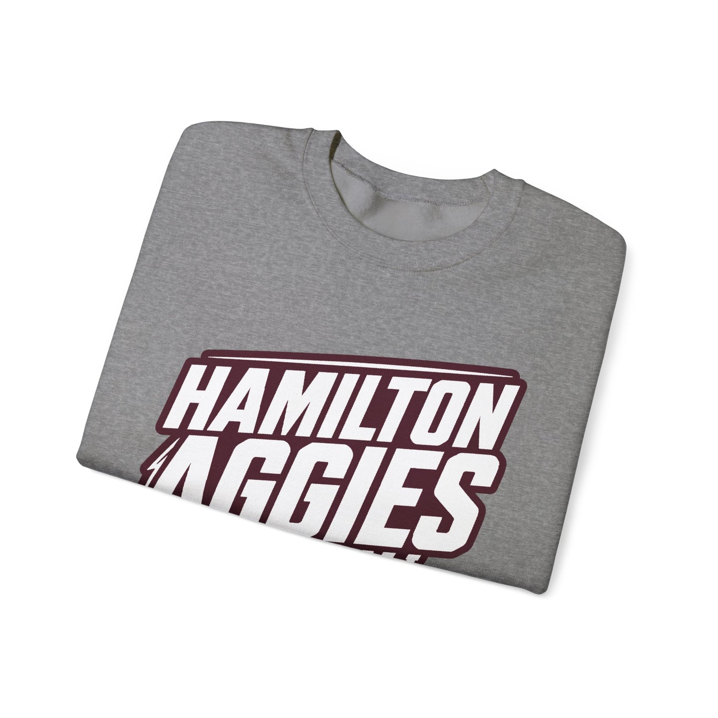 Adult Crewneck Sweatshirt \ Hamilton Aggies Basketball \ HABK2