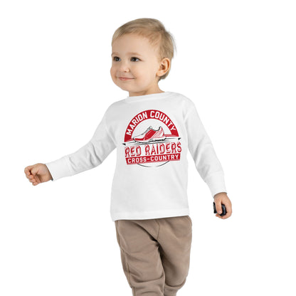 Toddler Long Sleeve Tee \ Marion County Red Raiders Cross-Country \ MCCC1
