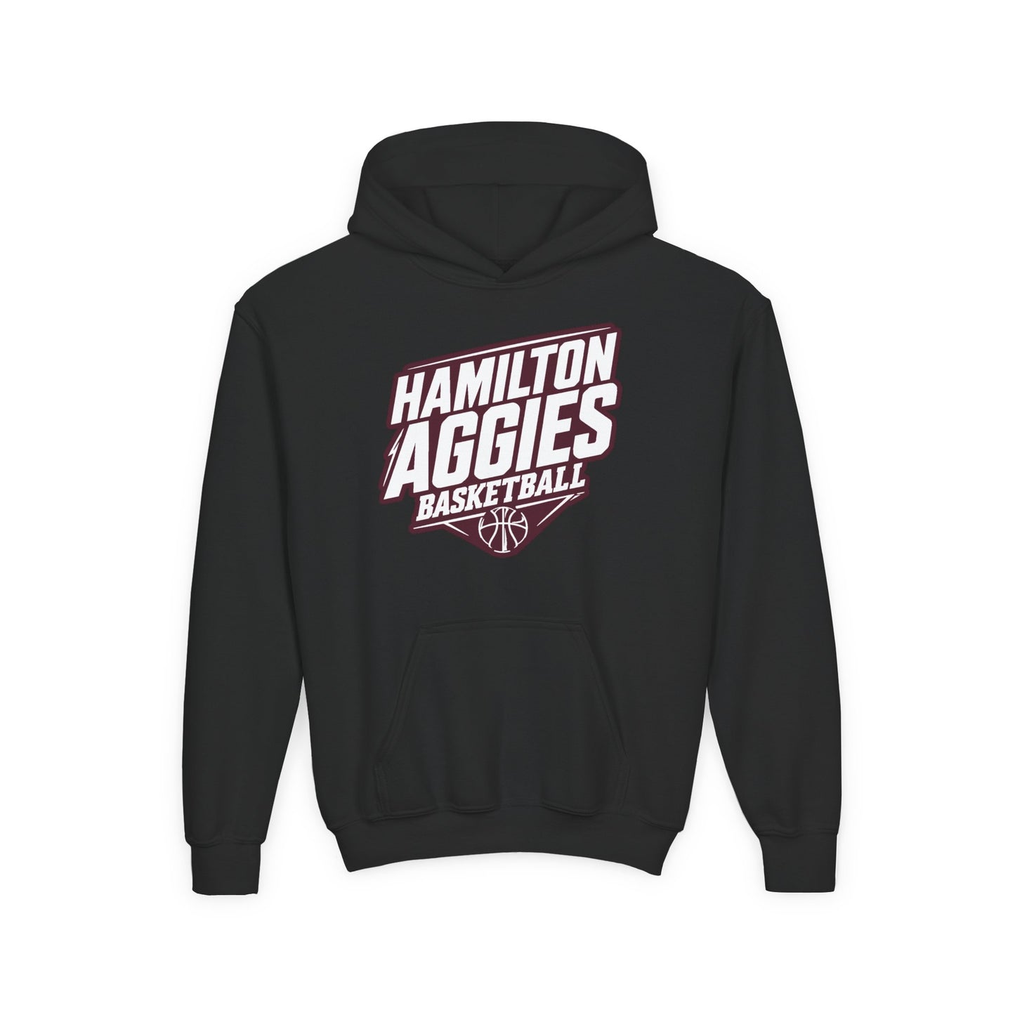 Youth Hoodie Sweatshirt \ Hamilton Aggies Basketball \ HABB2