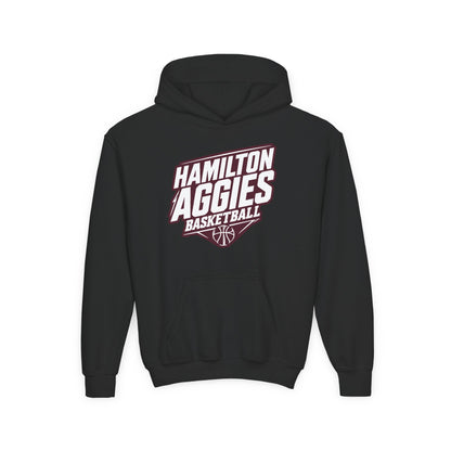 Youth Hoodie Sweatshirt \ Hamilton Aggies Basketball \ HABB2