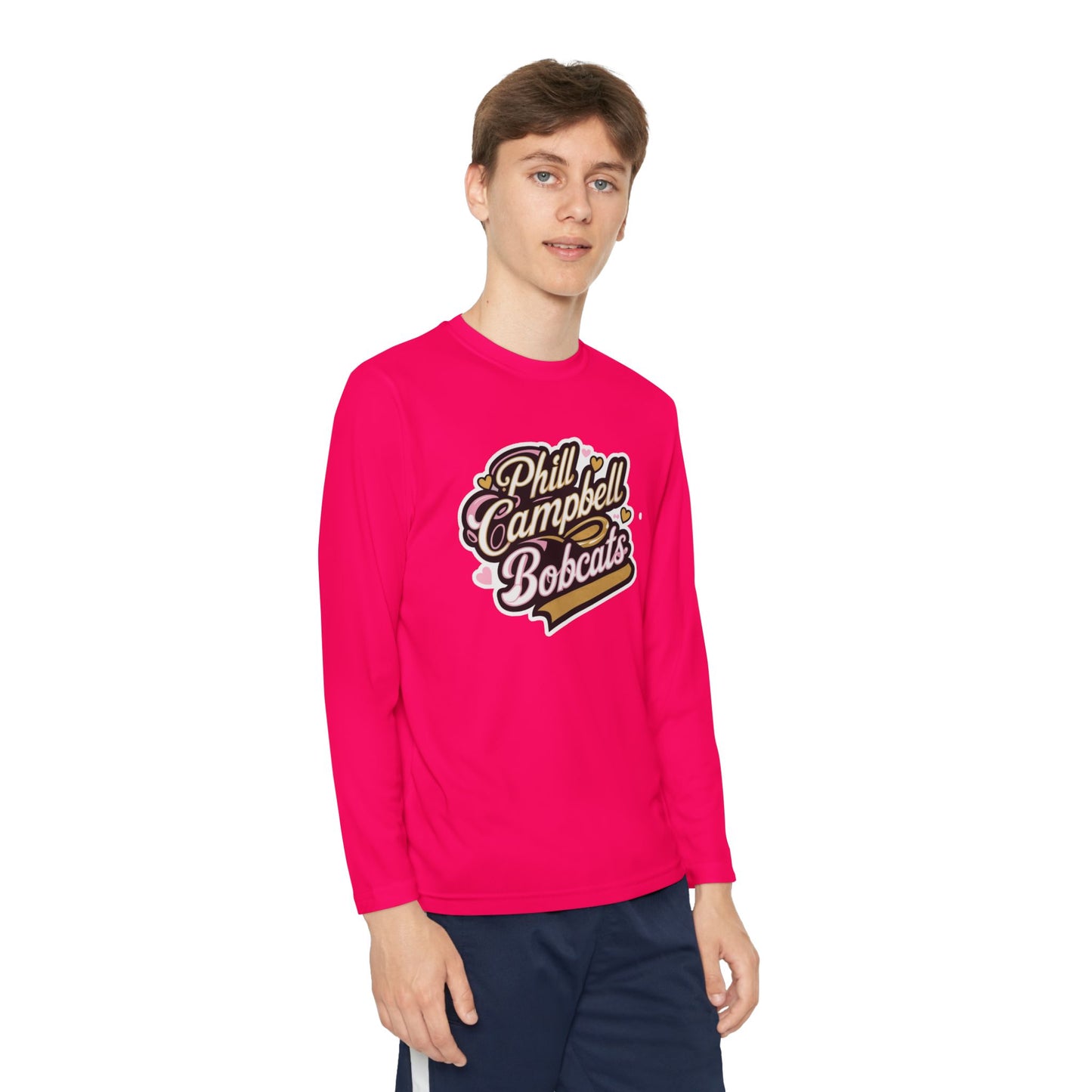 Youth Long Sleeve Tee \ Phill Campbell Bobcats \ PCBG1