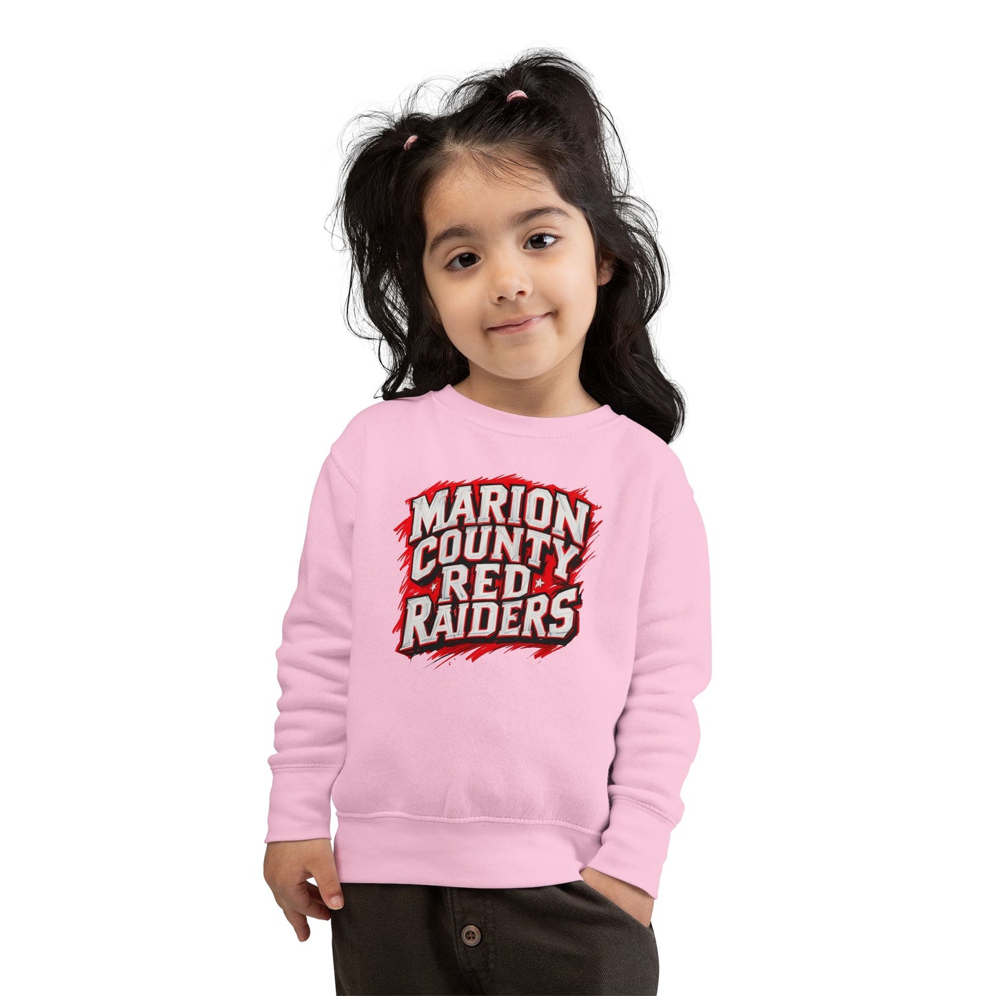 Toddler Crewneck Sweatshirt \ Marion County Red Raiders \ MC1