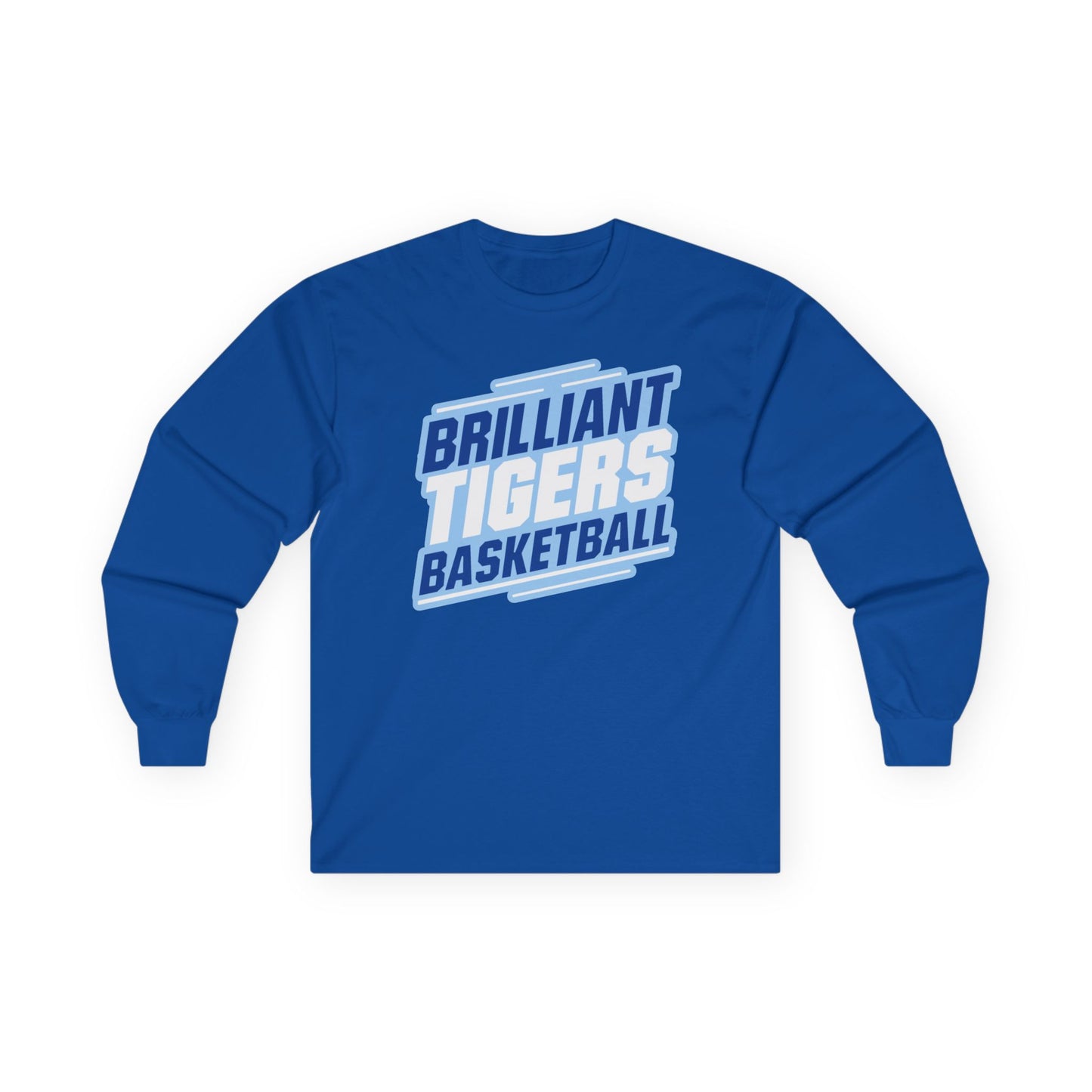 Adult Long Sleeve Tee \ Brilliant Tigers Basketball \ BTBK2