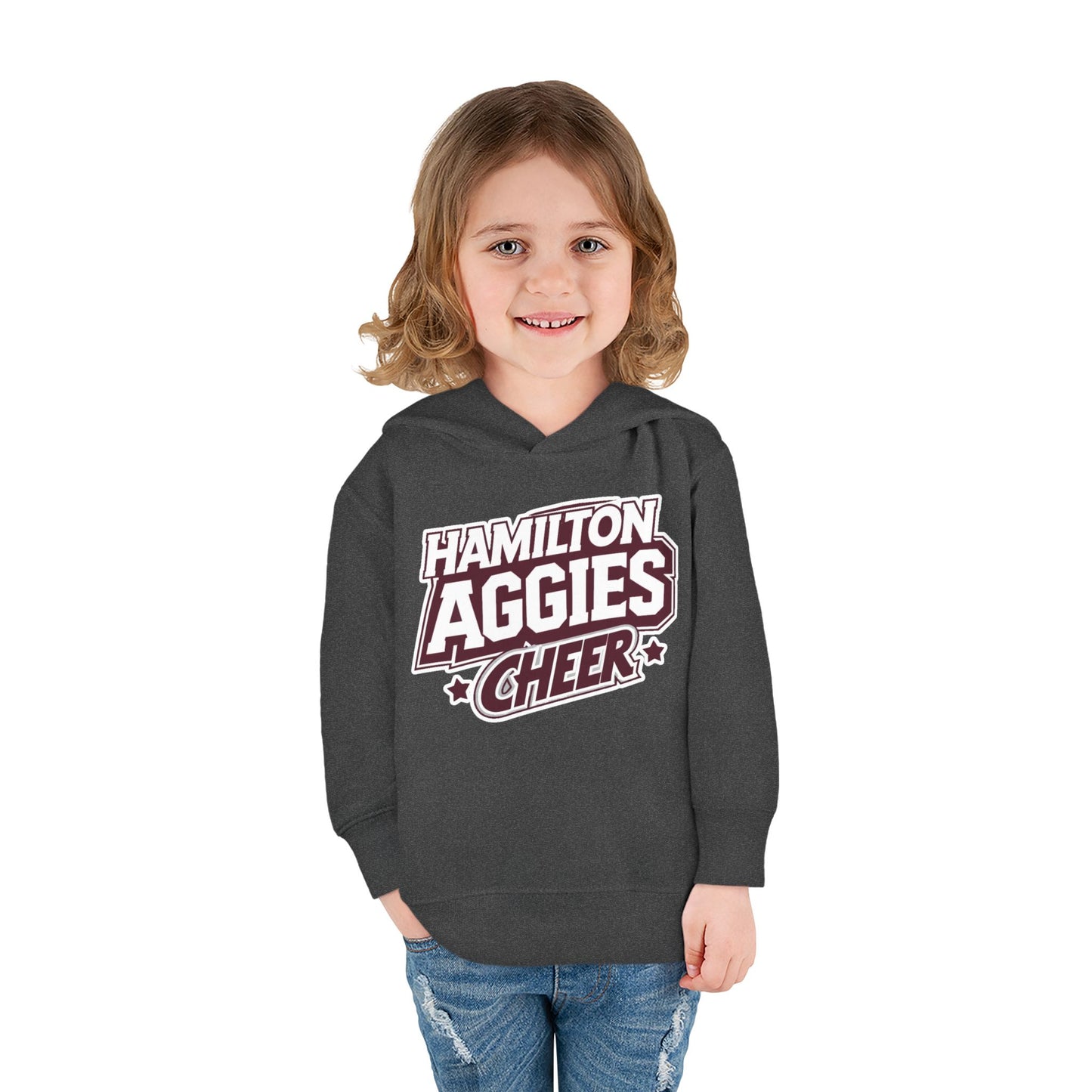 Toddler Hoodie Sweatshirt \ Hamilton Aggies Cheer \ HAC1