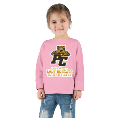 Toddler Long Sleeve Tee \ Phil Campbell Bobcats Basketball \ PCBBKG1
