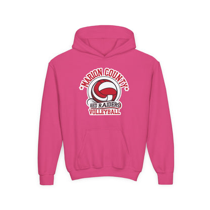 Youth Hoodie Sweatshirt \ Marion County Red Raiders Volleyball \ MCV1