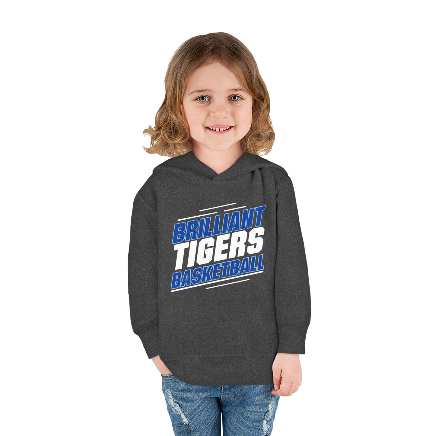 Toddler Hoodie Sweatshirt \ Brilliant Tigers Basketball \ BTBK2