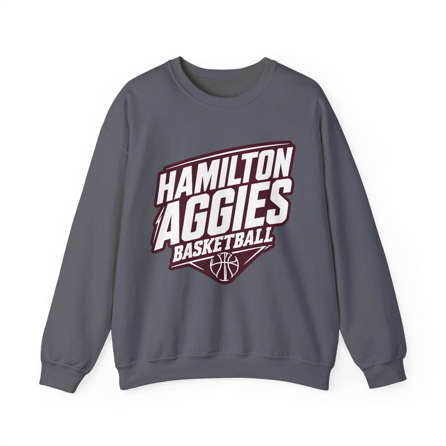 Adult Crewneck Sweatshirt \ Hamilton Aggies Basketball \ HABK2