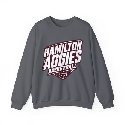 Adult Crewneck Sweatshirt \ Hamilton Aggies Basketball \ HABK2