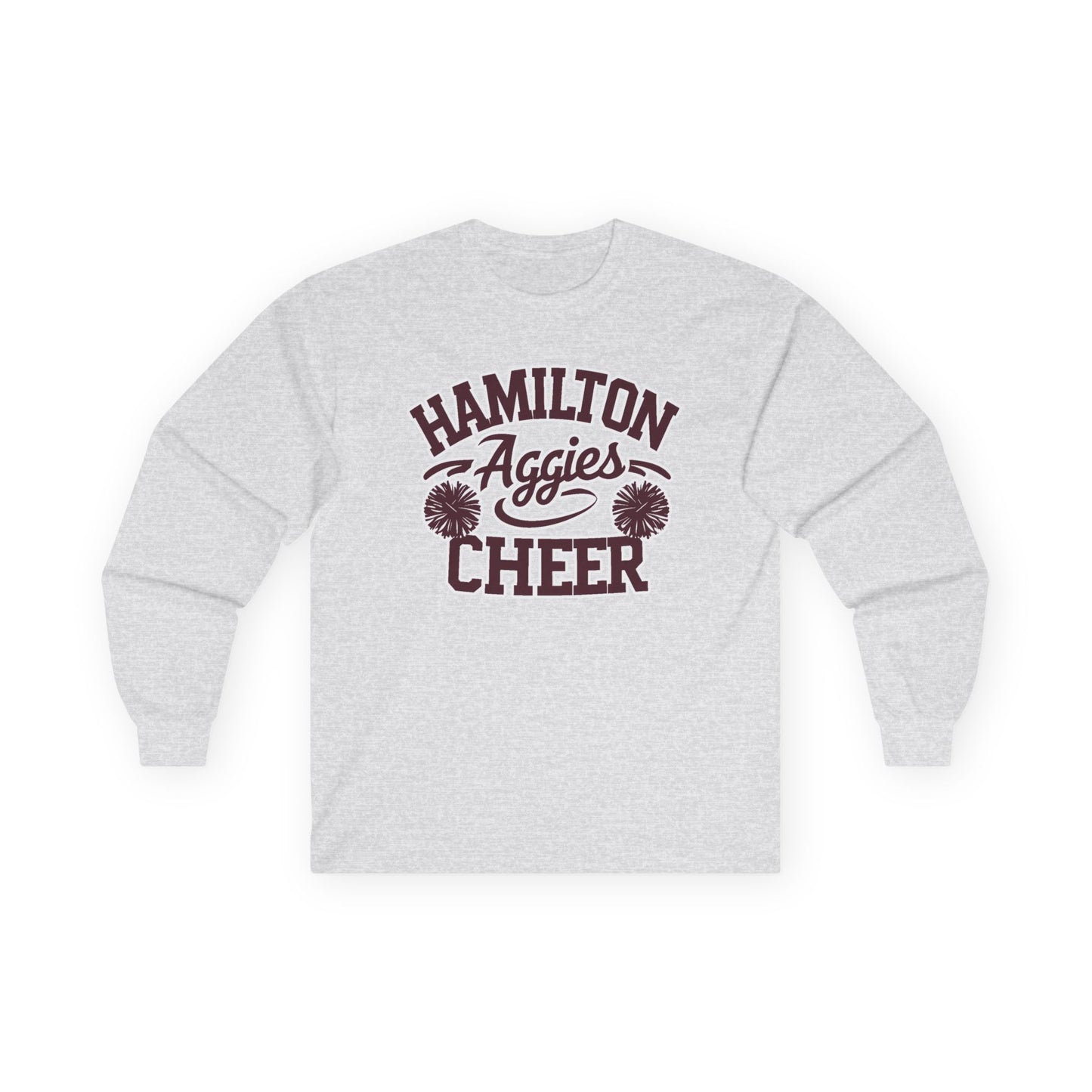 Adult Long Sleeve Tee \ Hamilton Aggies Cheer \ Style HAC2