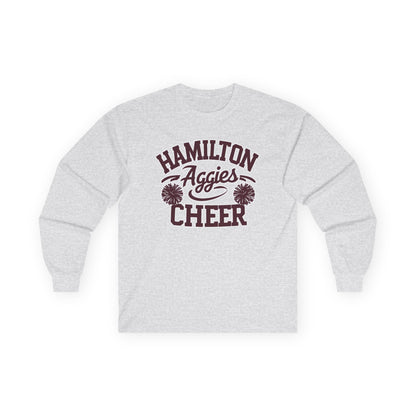 Adult Long Sleeve Tee \ Hamilton Aggies Cheer \ Style HAC2