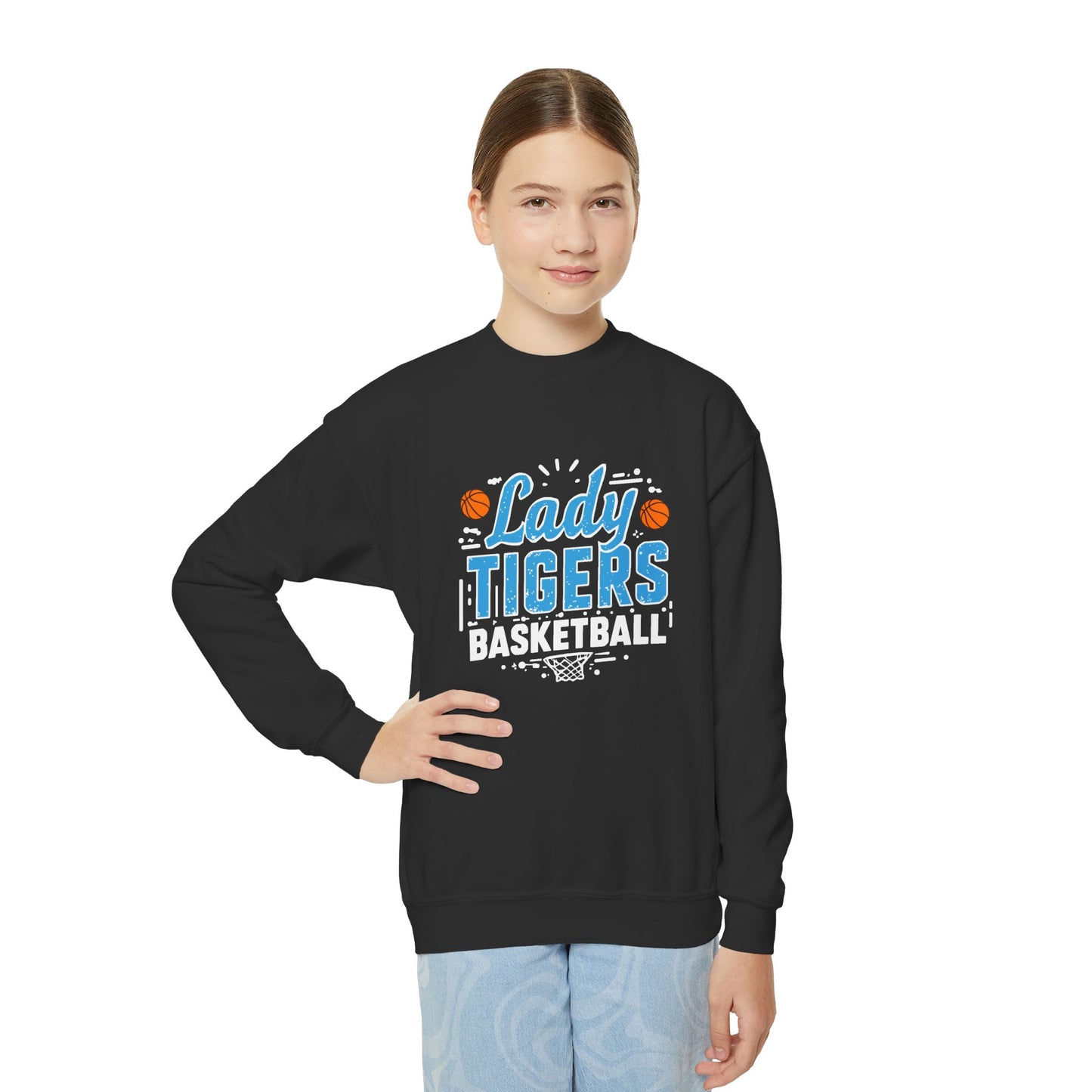 Youth Crewneck Sweatshirt \ Brilliant Tigers Basketball \ BTBKG1