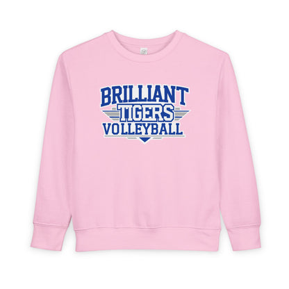 Toddler Crewneck Sweatshirt \ Brilliant Tigers Volleyball \ BTV2