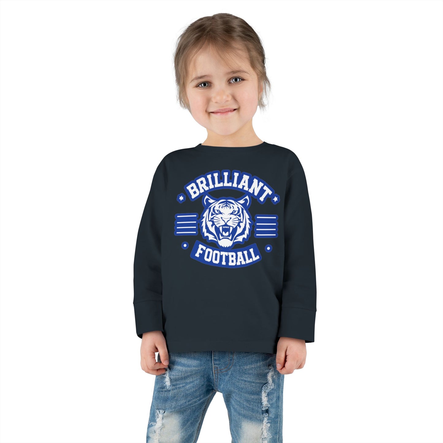 Toddler Long Sleeve Tee \ Brilliant Tigers Football \ BTF2