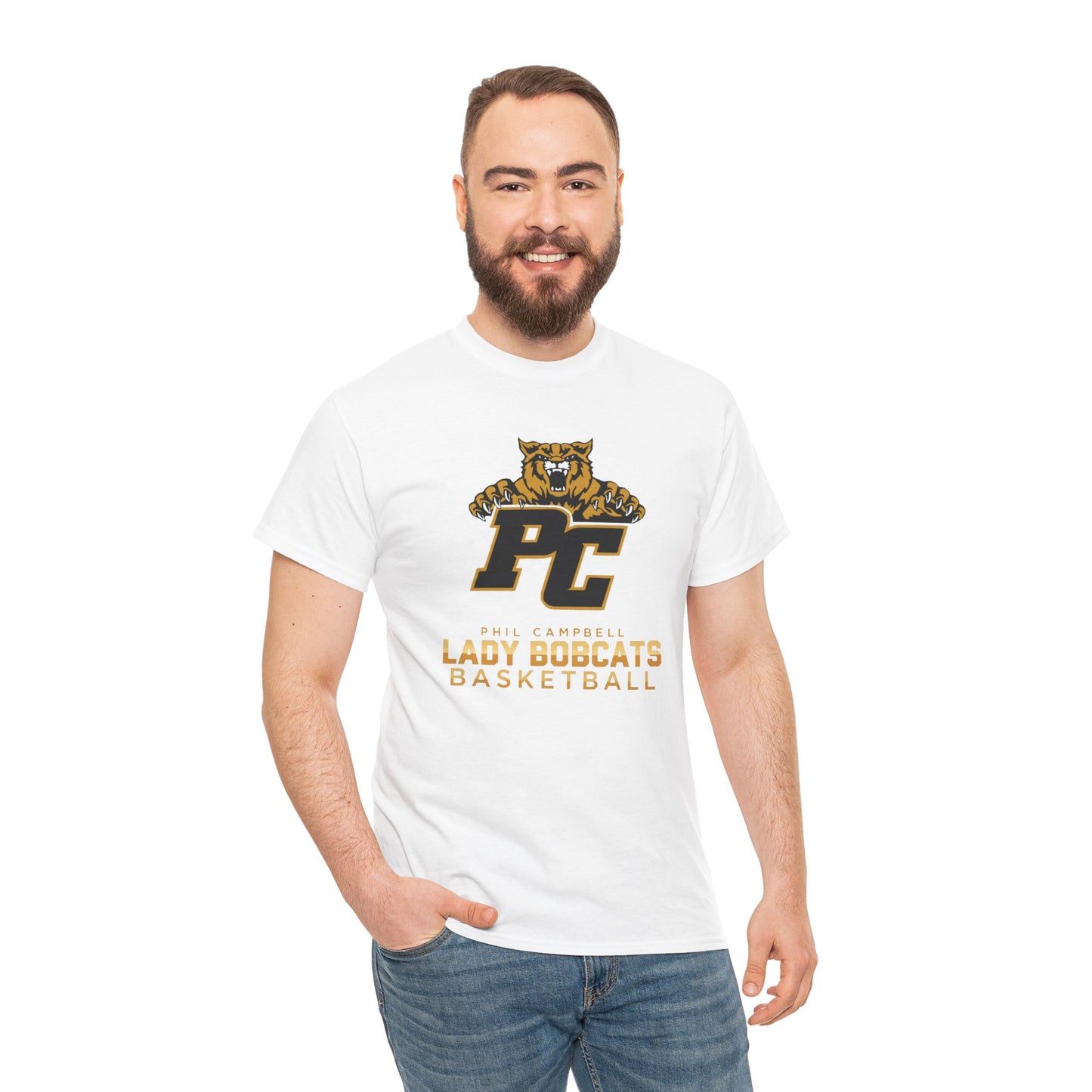 Adult Tee \ Phil Campbell Bobcats Basketball \ PCBBKG1