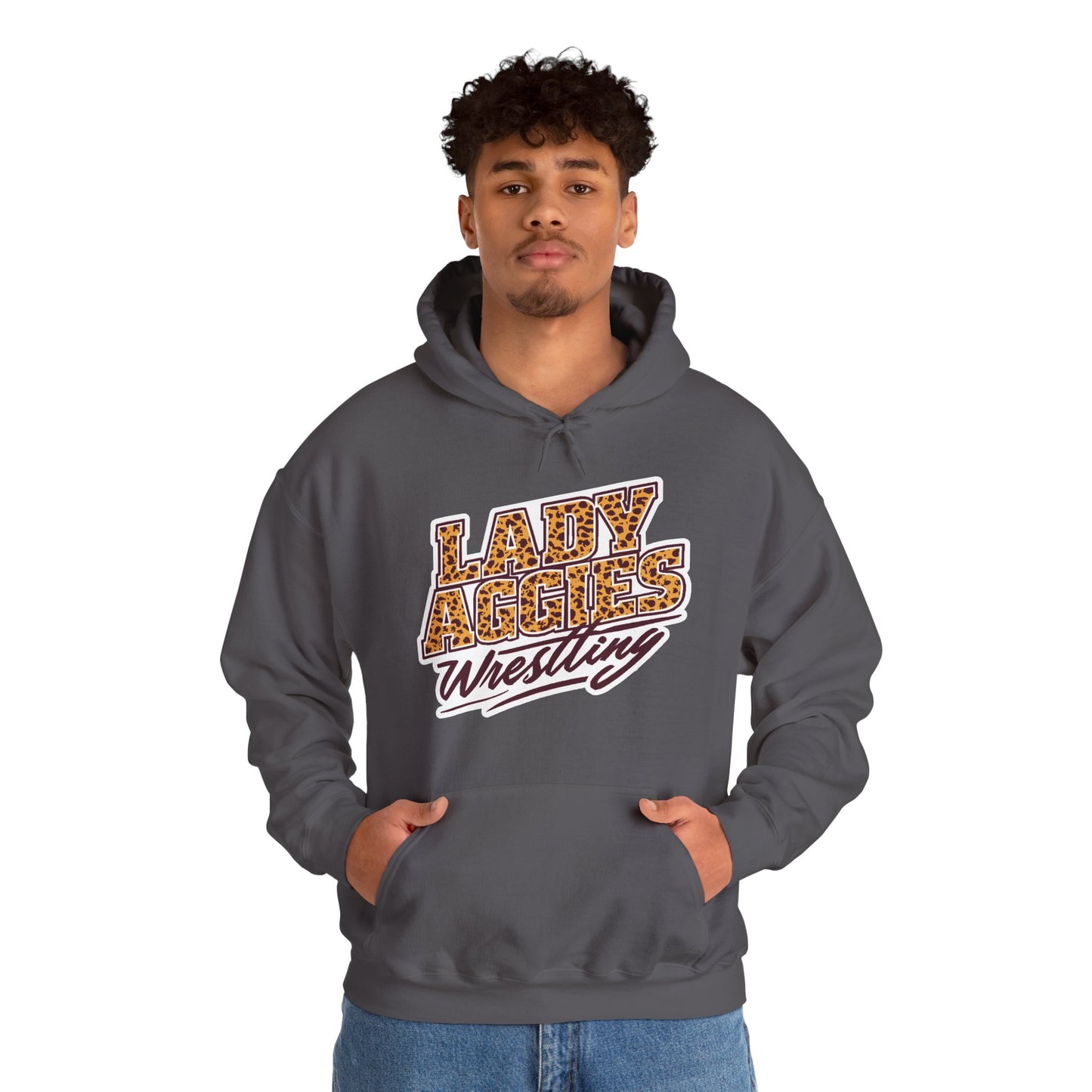 Adult Hoodie Sweatshirt \ Hamilton Aggies Wrestling \ HAWG3