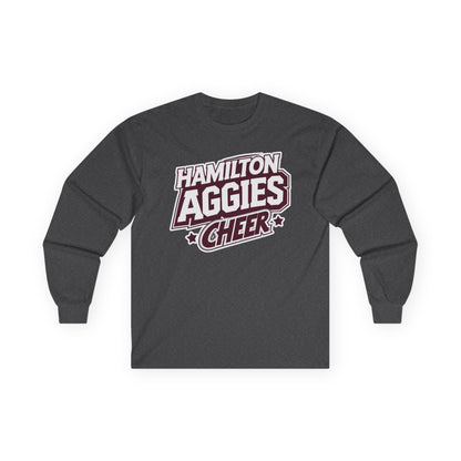 Adult Long Sleeve Tee \ Hamilton Aggies Cheer \ HAC1