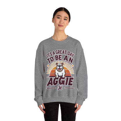 Adult Crewneck Sweatshirt \ It's a Great Day to be an Aggie! \ GDA3