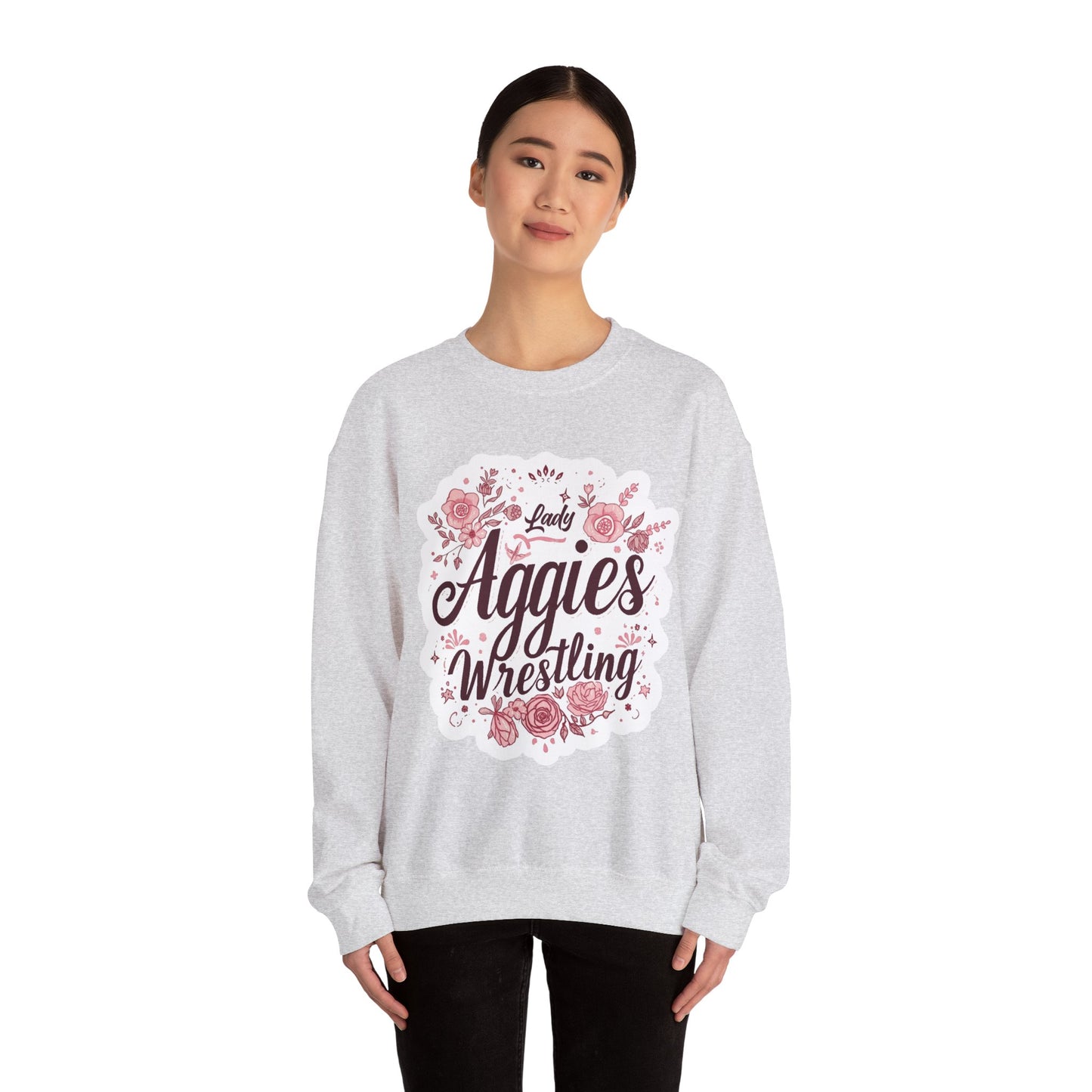 Adult Crewneck Sweatshirt \ Hamilton Aggies Wrestling \ HAWG1