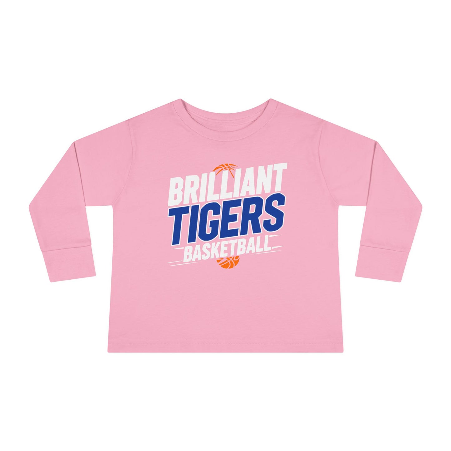 Toddler Long Sleeve Tee \ Brilliant Tigers Basketball \ BTBK1
