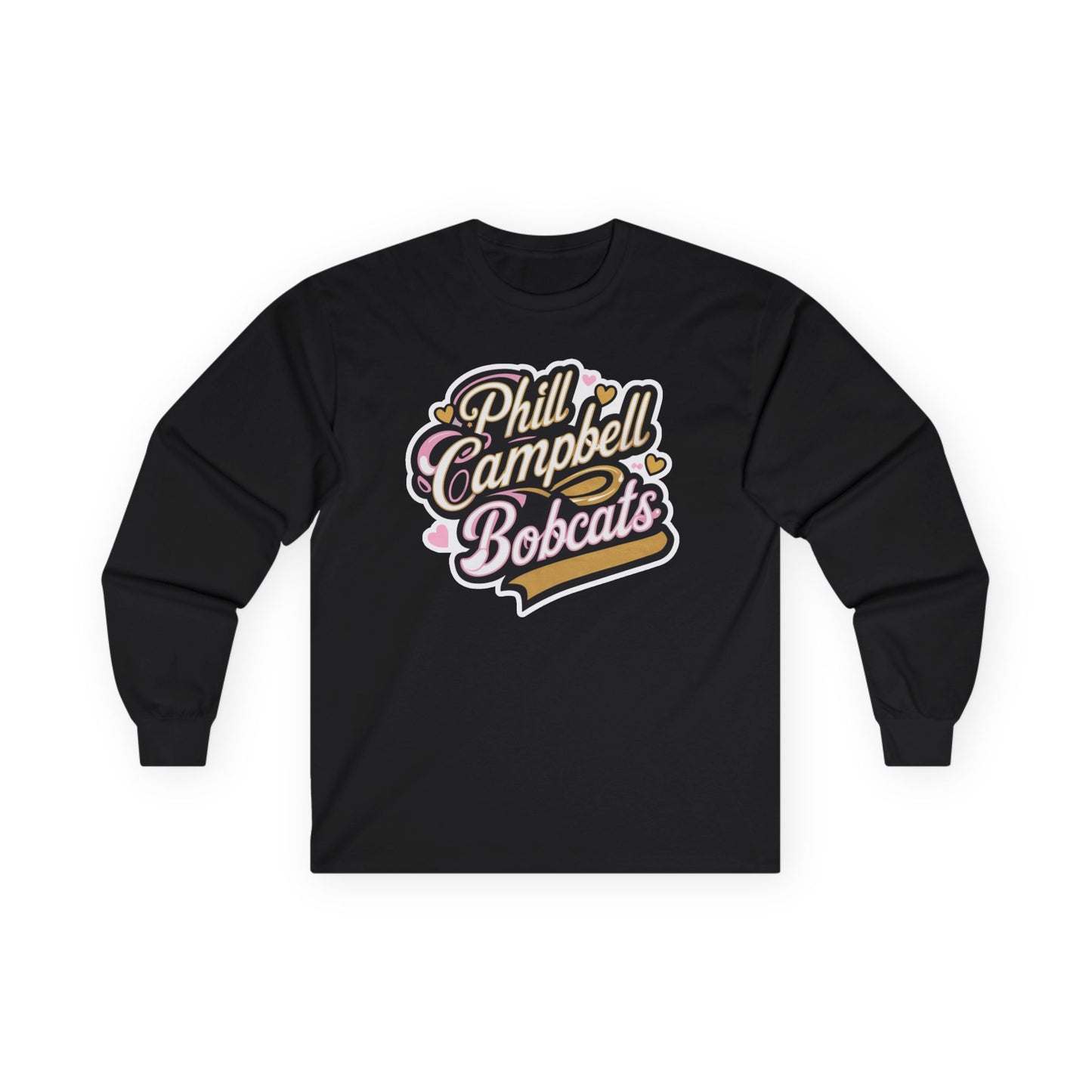 Adult Long Sleeve Tee \ Phill Campbell Bobcats \ PCBG1