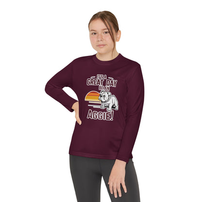 Youth Long Sleeve Tee \ It's a Great Day to be an Aggie! \ GDA3