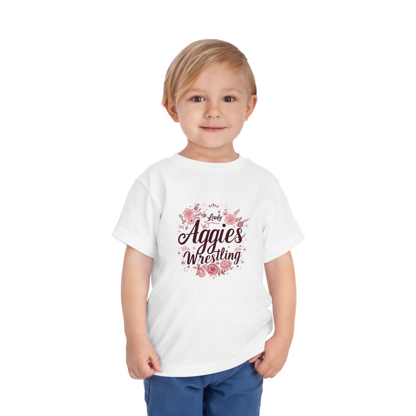 Cute Toddler Wrestling Tee, Kid's Short Sleeve T-Shirt, Perfect for Birthdays, Sports Events, Family Gatherings, Gifts