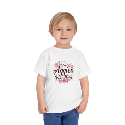 Cute Toddler Wrestling Tee, Kid's Short Sleeve T-Shirt, Perfect for Birthdays, Sports Events, Family Gatherings, Gifts