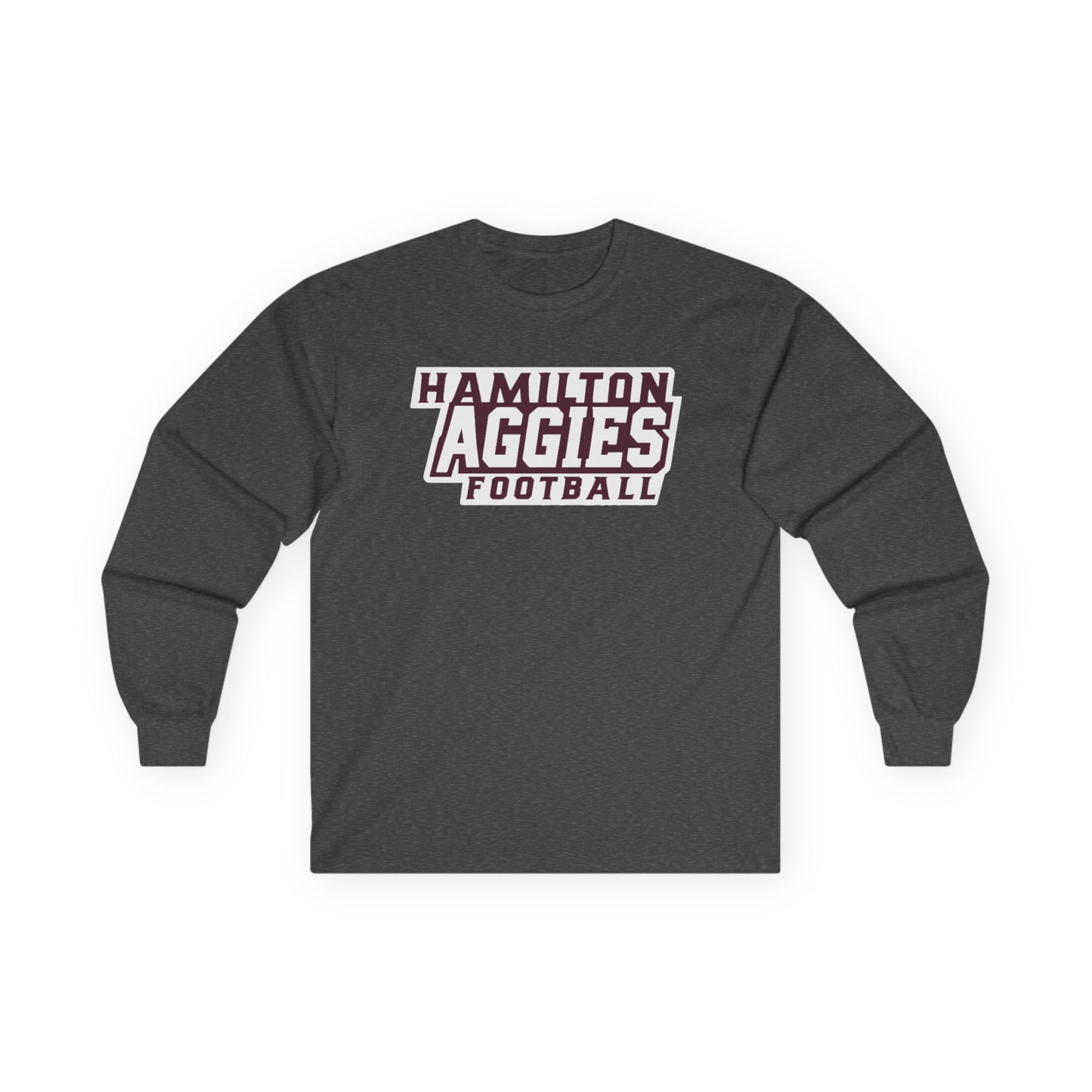 Adult Long Sleeve Tee \ Hamilton Aggies Football \ HAF1