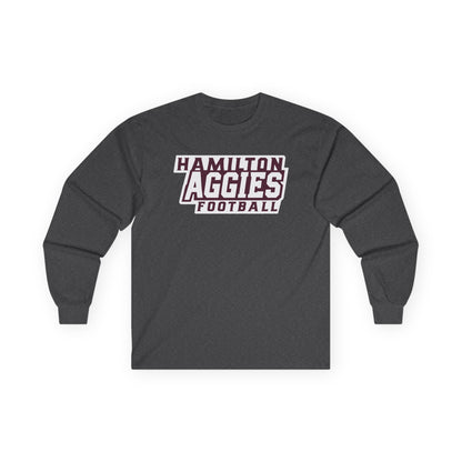 Adult Long Sleeve Tee \ Hamilton Aggies Football \ HAF1