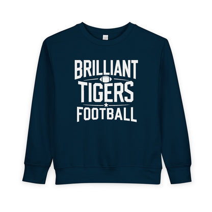 Toddler Crewneck Sweatshirt \ Brilliant Tigers Football \ BTF1