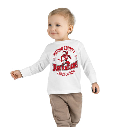 Toddler Long Sleeve Tee \ Marion County Red Raiders Cross-Country \ MCCC2