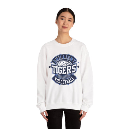 Adult Crewneck Sweatshirt \ Brilliant Tigers Volleyball \ BTV1
