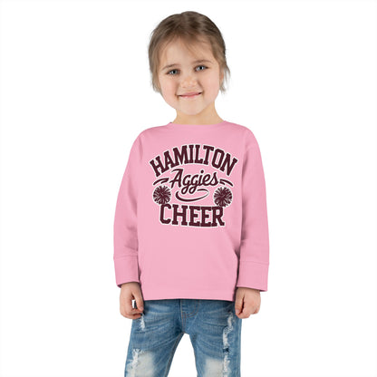 Toddler Long Sleeve Tee \ Hamilton Aggies Cheer \ Style HAC2