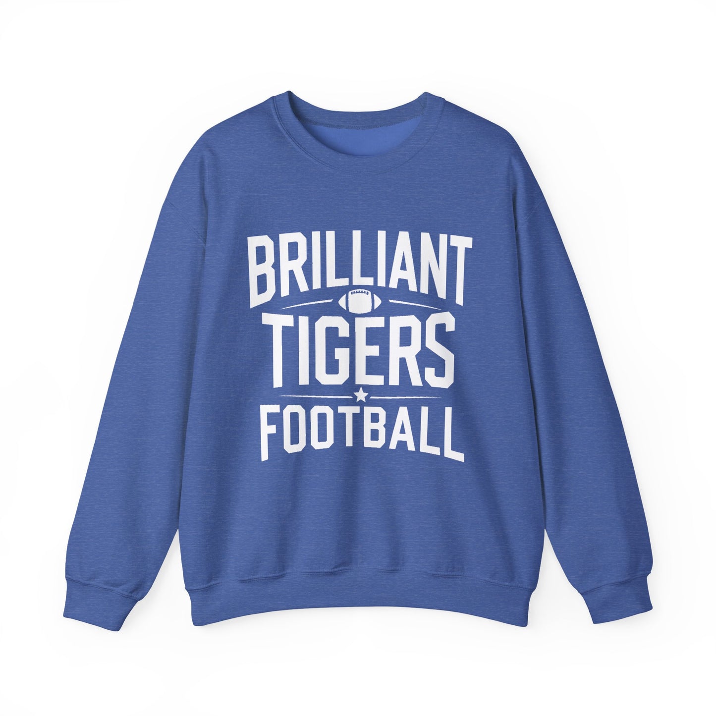 Adult Crewneck Sweatshirt \ Brilliant Tigers Football \ BTF1