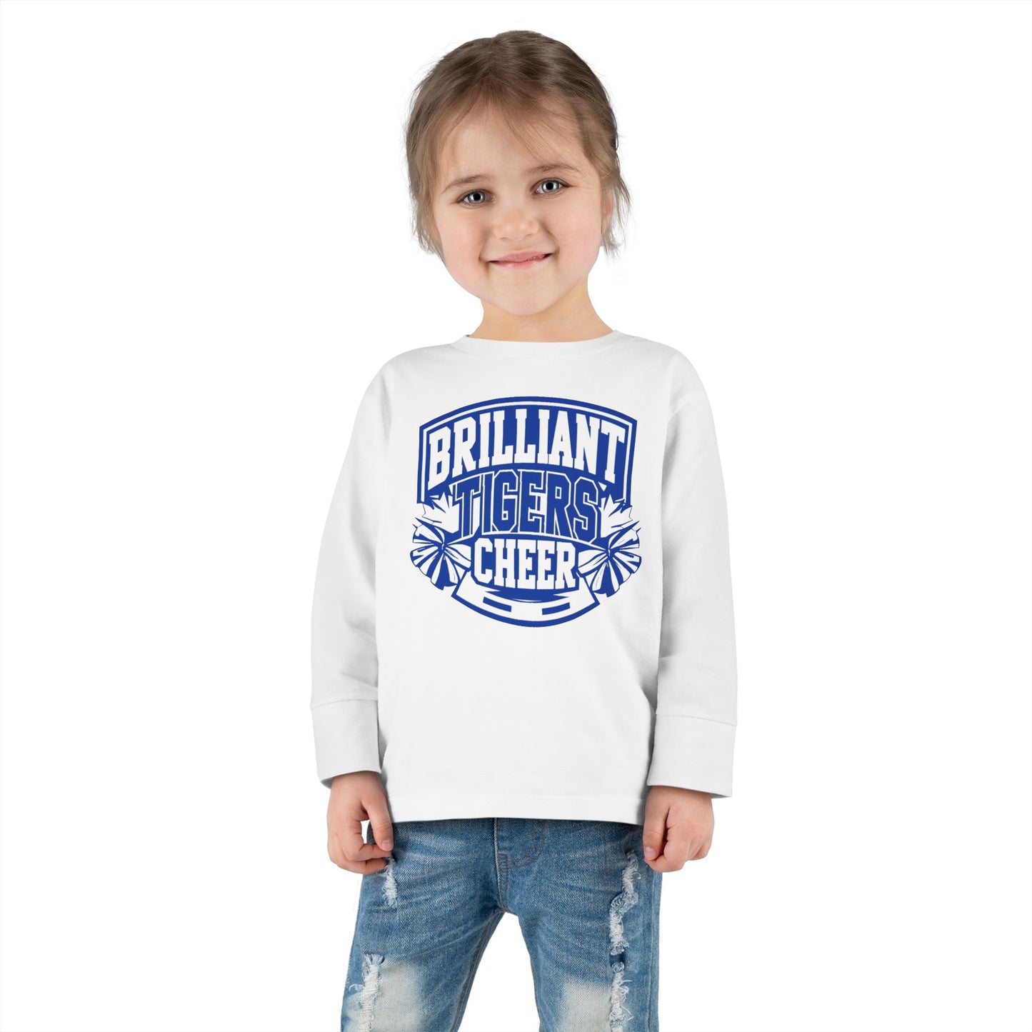 Toddler Long Sleeve Tee \ Brilliant Tigers Cheer \ BTC1