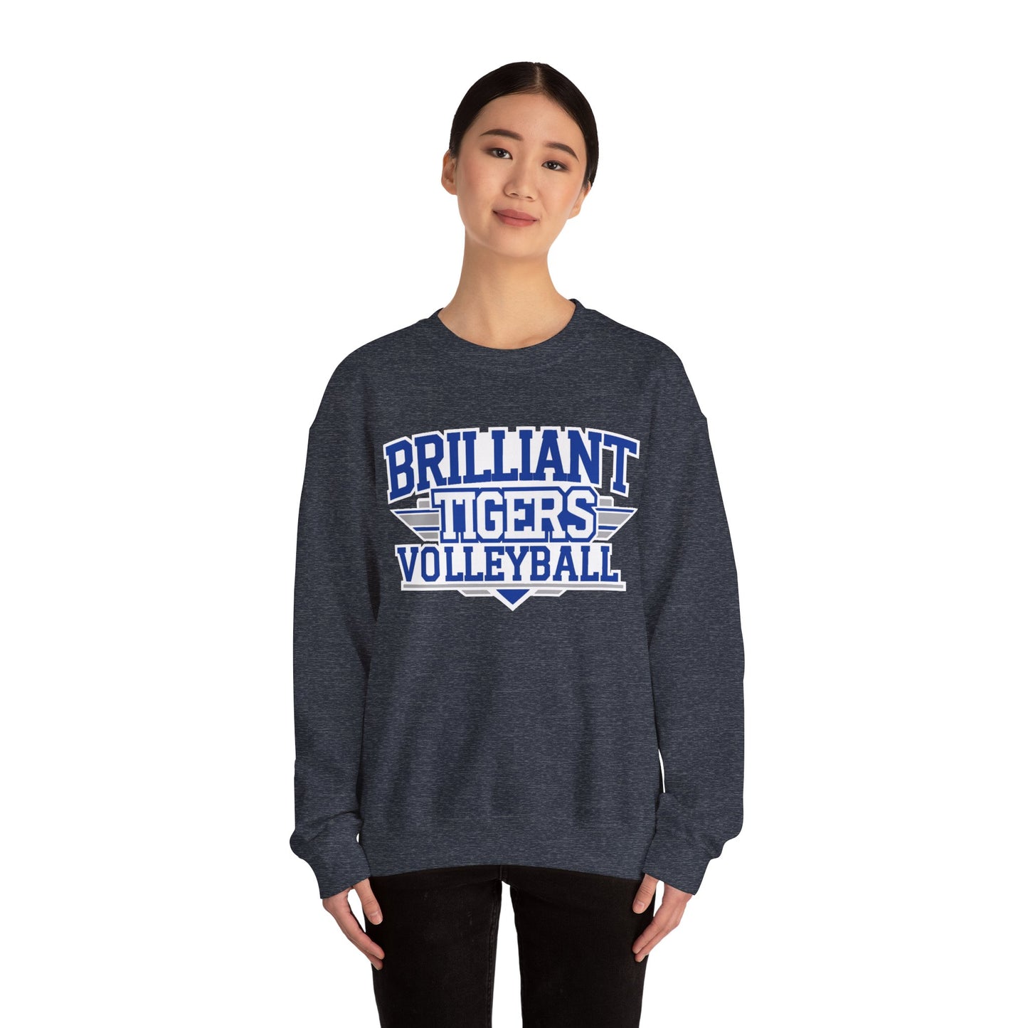 Adult Crewneck Sweatshirt \ Brilliant Tigers Volleyball \ BTV2