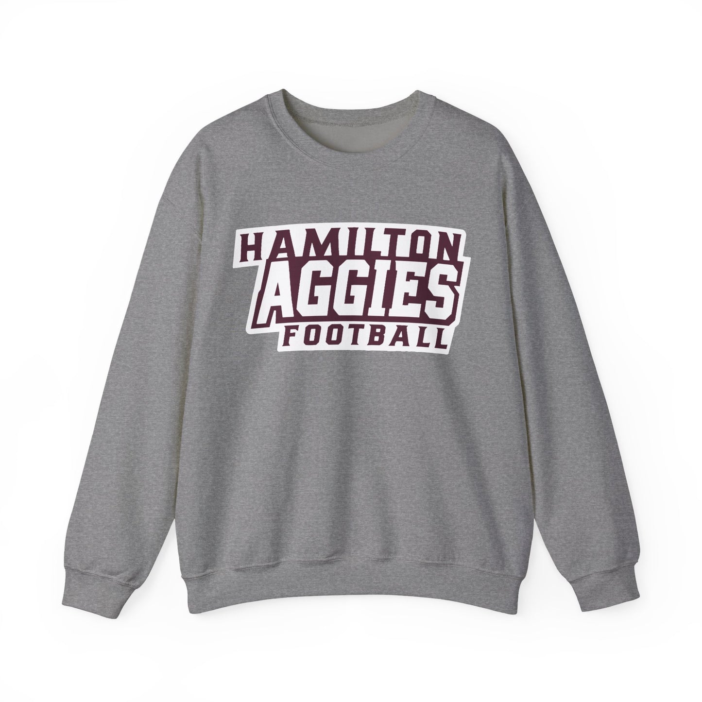 Adult Crewneck Sweatshirt \ Hamilton Aggies Football \ HAF1
